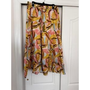 NWOT Nicole Miller Artelier Watercolor Maxi Skirt